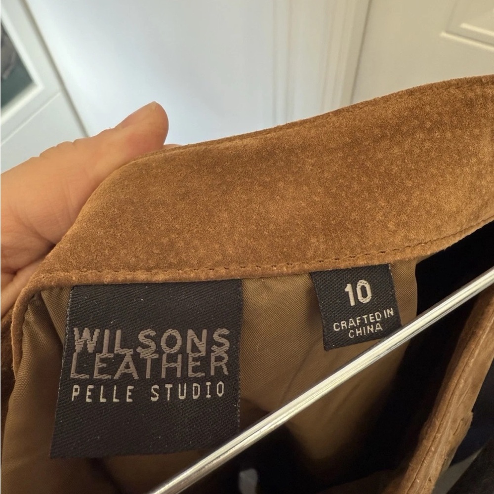 VINTAGE WILSONS LEATHER SUEDE SKIRT FESTIVAL BOHO RALPH S/M NWT WESTERN - Picture 5 of 5